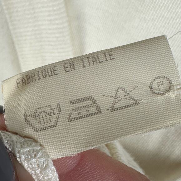 JINABE Dress Womens 2 Silk Sweater Cream Asymmetrical Neutral Minimalist Vintage - Picture 13 of 16